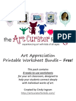 The Art Curator For Kids Art Appreciation Printable Worksheet Bundle Free