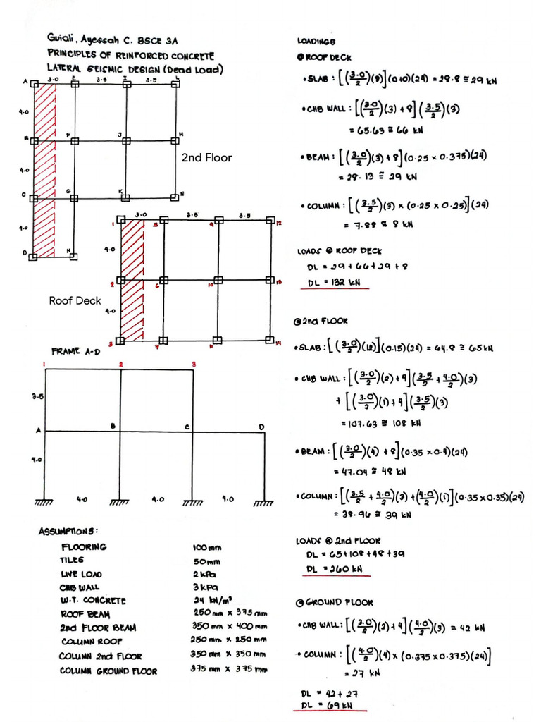 2a. Lateral Seismic Design Dead Load | PDF