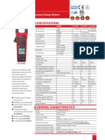 Specifications: UT219 Series Professional Clamp Meters