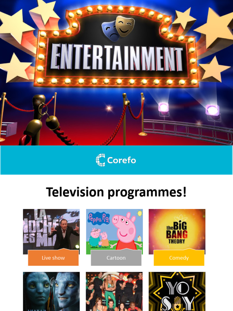 Types of TV Programs and Verbs Guide | PDF | Verb | Language Families