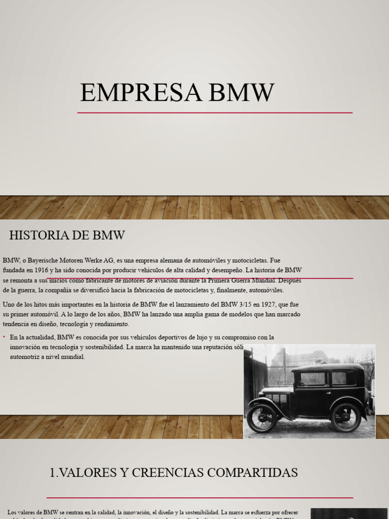 Historia y Valores de BMW AG | PDF | BMW | Business
