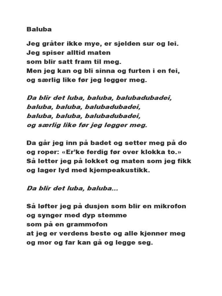 Baluba Tekst | PDF