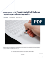 La Demanda en El CPC, Requisitos, Procedimiento, Modelo