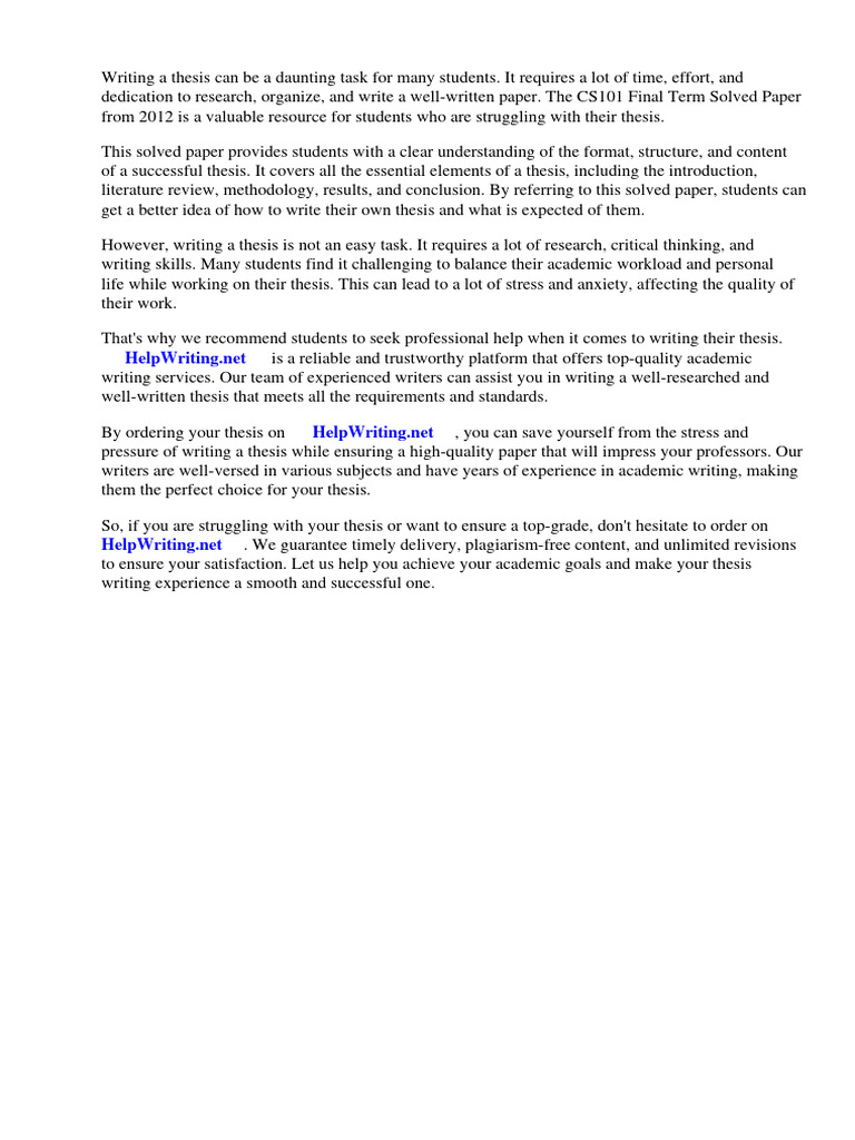 Cs101 Final Term Solved Paper 2012 | PDF | Multiple Choice | Thesis