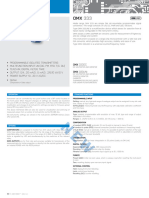 OMX 333DC Omx 333uni Omx 333Pwr: Standard Functions Operation