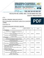 Presupuesto Aluminio