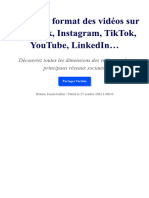 Guide - Le Format Des Vidéos Sur Facebook, Instagram, Tiktok, Youtube, Linkedin