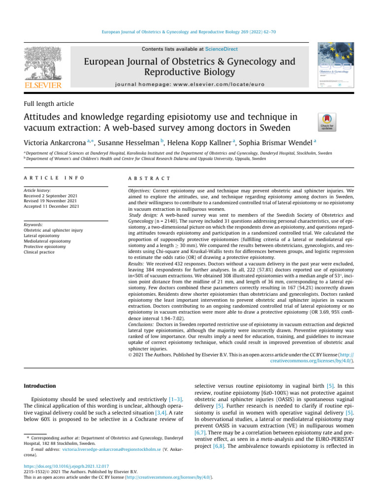 European Journal of Obstetrics & Gynecology and Reproductive Biology | PDF