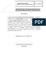 Declaração de Inexistência de Trabalho Escravo - Infantil