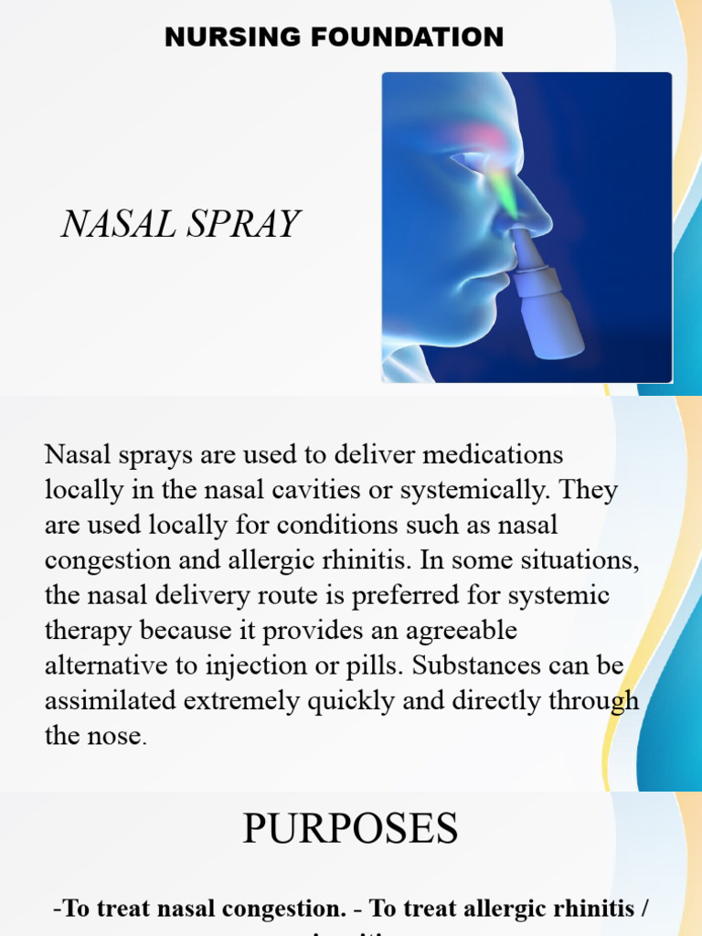 Nasal Spray Pdf Human Nose Medicine