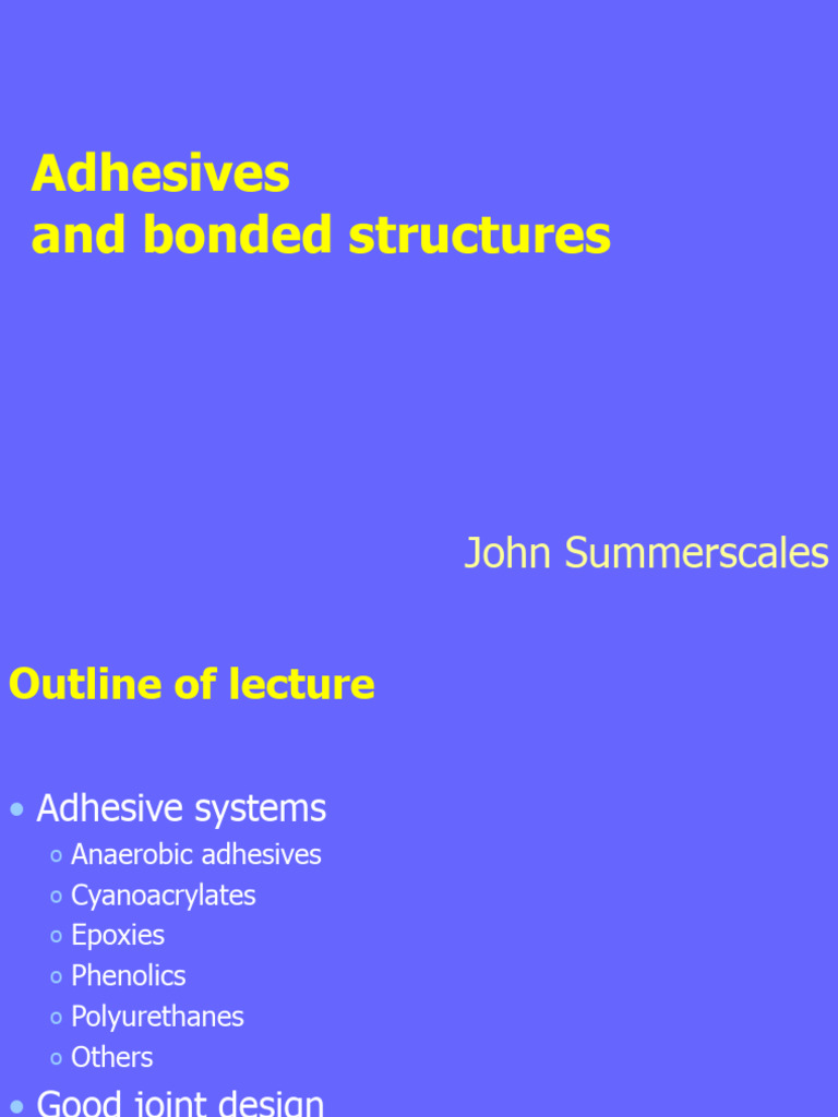Adhesive Systems and Joint Design Guide | PDF | Adhesive | Epoxy