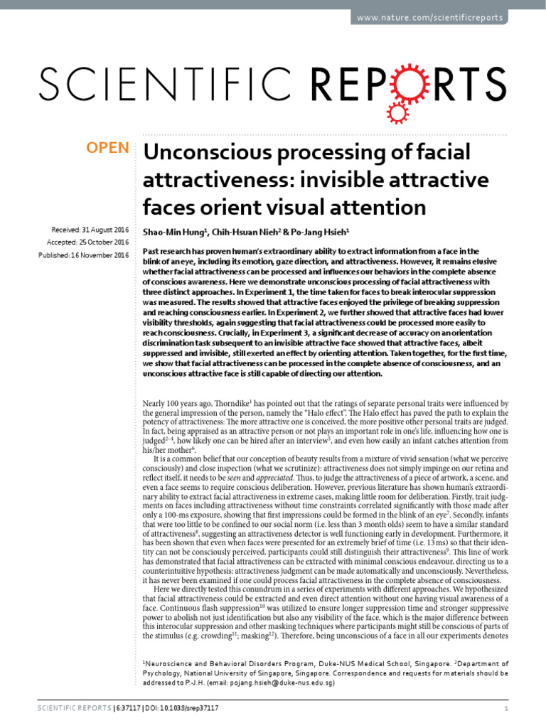 Hung et al 2016 scientific reports pdf attention consciousness
