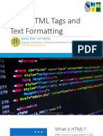 Basic HTML Tags and Text Formatting: Assoc. Prof. Elif Kartal