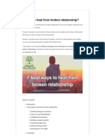 How To Heal From Broken Relationship?