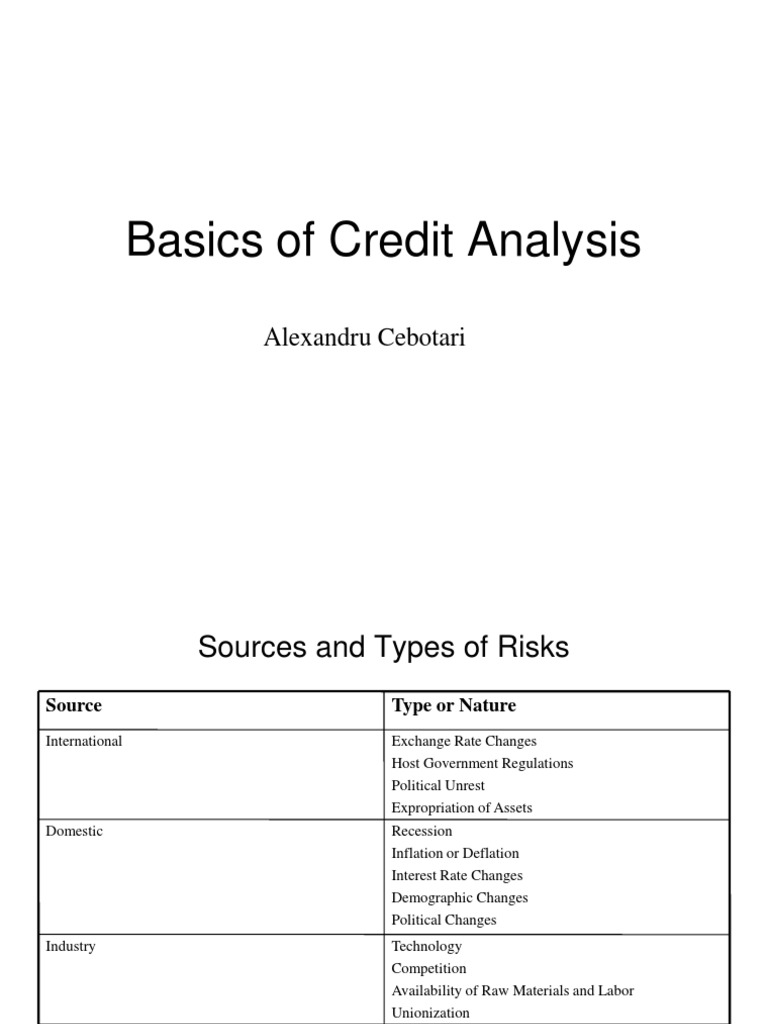 Key Ratios in Credit Analysis | PDF | Revenue | Market Liquidity