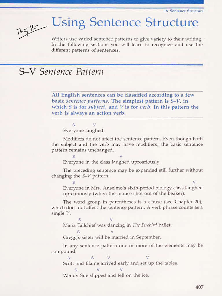Using Sentence Structure | PDF