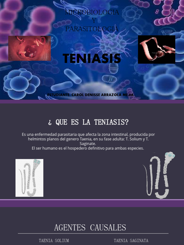 Teniasis: Síntomas, Causas y Tratamiento | PDF | Ciencia y matemáticas