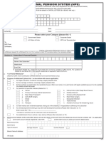 Partial Withdrawal Form For Tier I Account Under NPS