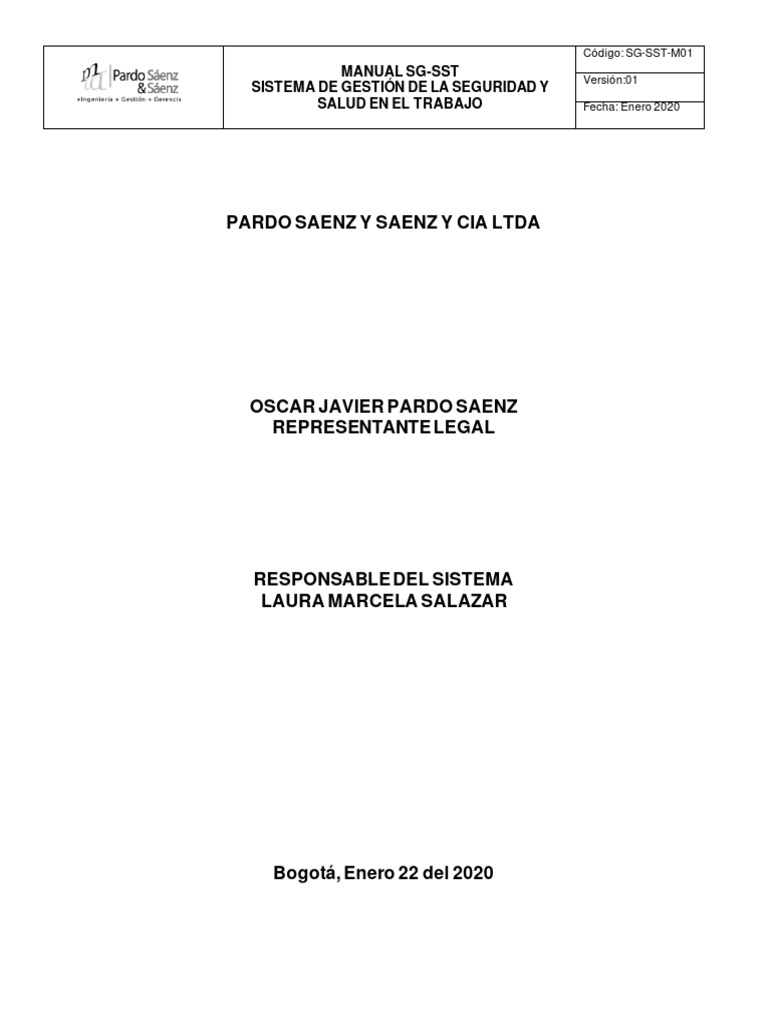 Sg Sst M01 Manual Sg Sst Pdf Business Riesgo