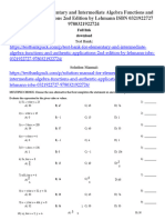 Test Bank For Elementary and Intermediate Algebra Functions and Authentic Applications 2nd Edition by Lehmann ISBN 0321922727 9780321922724