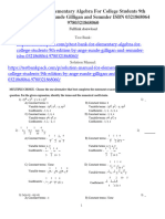 Test Bank For Elementary Algebra For College Students 9Th Edition by Ange Runde Gilligan and Semmler Isbn 0321868064 9780321868060 Full Chapter PDF