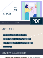 The Elevator Pitch (Theory)