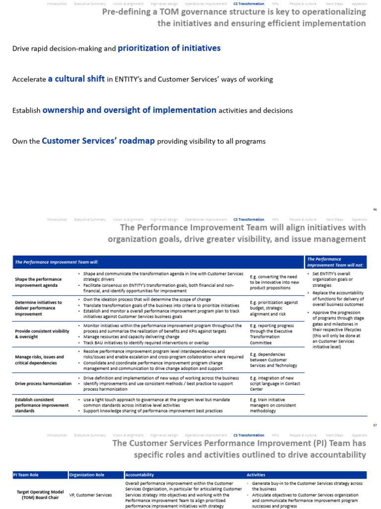 Customer Services Performance Improvement Plan | PDF | Performance ...