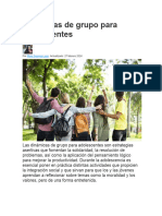 Dinámicas de Grupo para Adolescentes