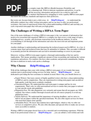 Term Paper Hipaa