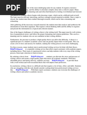 Example of a Term Paper