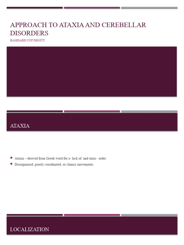 Ataxia | PDF | Cerebellum | Neurological Disorders