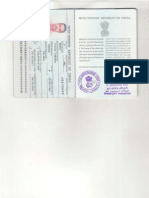 Indian passport renewal document