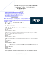 Test Bank For Elements of Ecology Canadian 1St Edition by Smith Robert Smith and Waters Isbn 0321512014 9780321512017 Full Chapter PDF