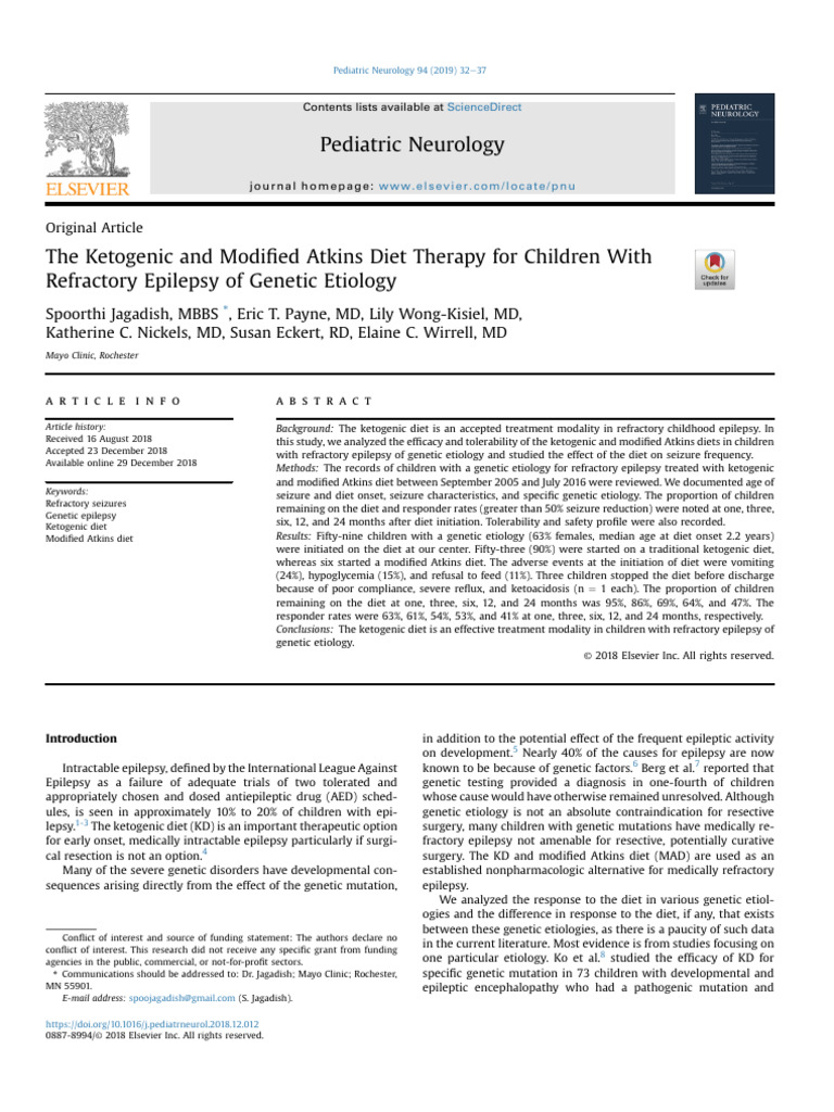 The Ketogenic and Modified Atkins Diet | PDF | Ketogenic Diet | Epilepsy