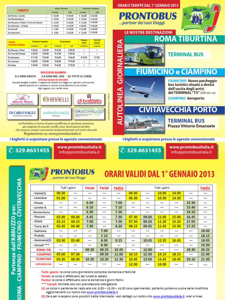 Orario Prontobus 03 2013 | PDF, image size:768x1024