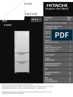 Instruction Manual Փ⫼䇈ᯢк: HITACHI Refrigerator