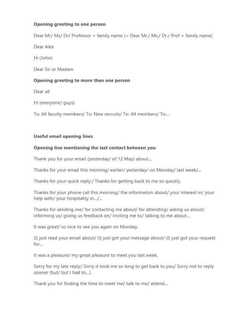 how to write a business email esl