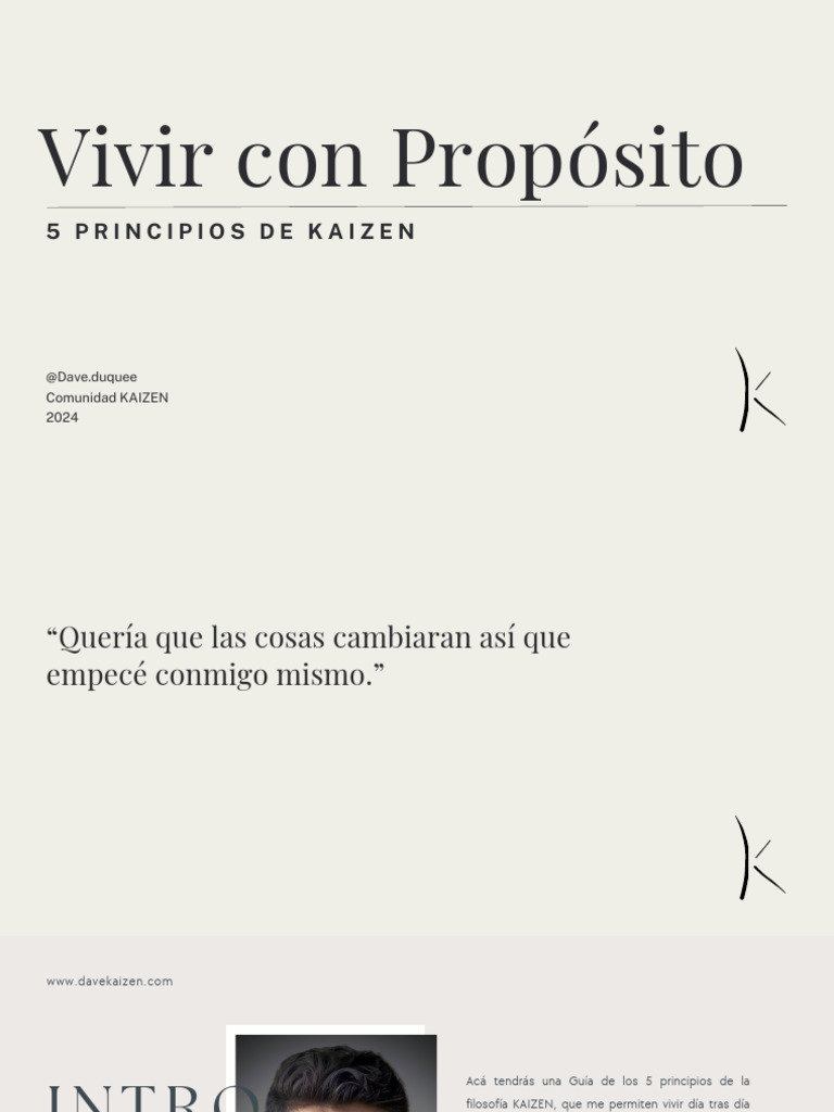 5 Principios del Kaizen para Vivir Mejor | PDF | Autoestima | Amor