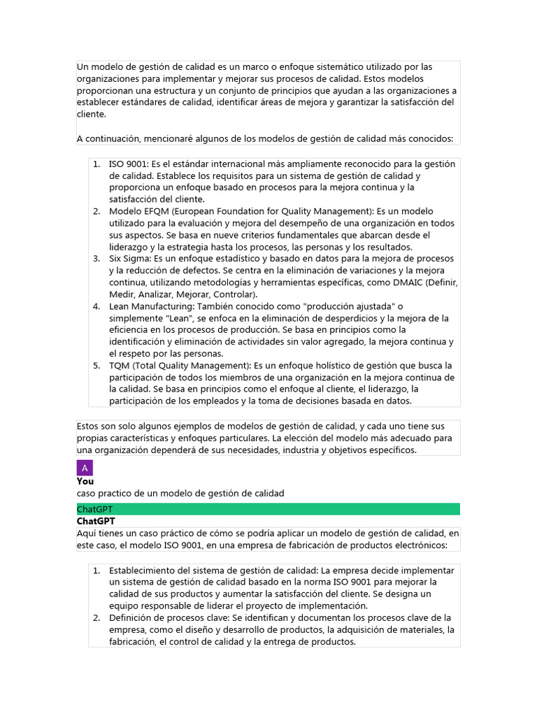 Modelo de Gestión de Calidad en Turismo | PDF | Calidad (comercial ...