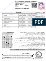 Roll No Slip (With Date Sheet) For 9Th 1St Annual Examination, 2024