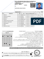 Roll No Slip (With Date Sheet) For 9Th 1St Annual Examination, 2024