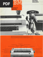 IBM Selectric II Typewriter Operating Instructions