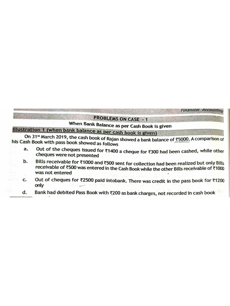 Afb Problems On Brs (Cash Book) | PDF