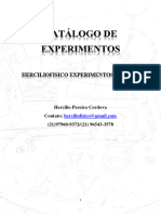Catálogo de Experimento Maio e Junho 2020