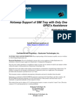 Hotswap Support of SIM Tray With Only One GPIO's Assistance: Application Note