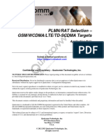 PLMN/RAT Selection - GSM/WCDMA/LTE/TD-SCDMA Targets: Application Note