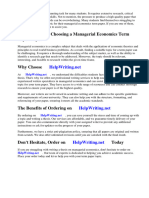 Managerial Economics Term Paper Topics