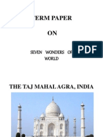 Term Paper ON: Seven Wonders of World