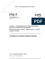 Itu-T: Architecture of Optical Transport Networks