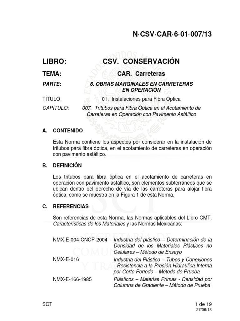 N CSV Car 6 01 007 13 | PDF | El plastico | Fibra óptica